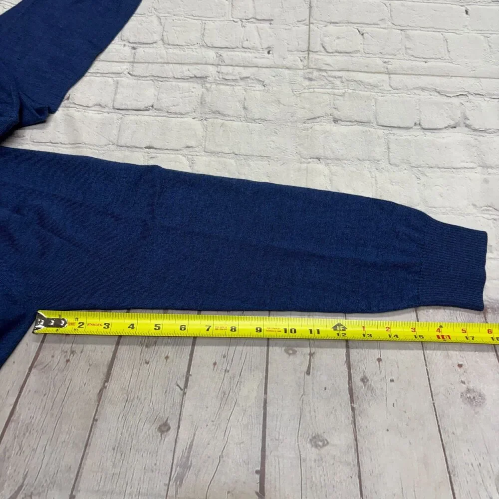 Charles Tyrwhitt Men Extra Fine Merino Wool Sweater Size Large Blue C133 -28